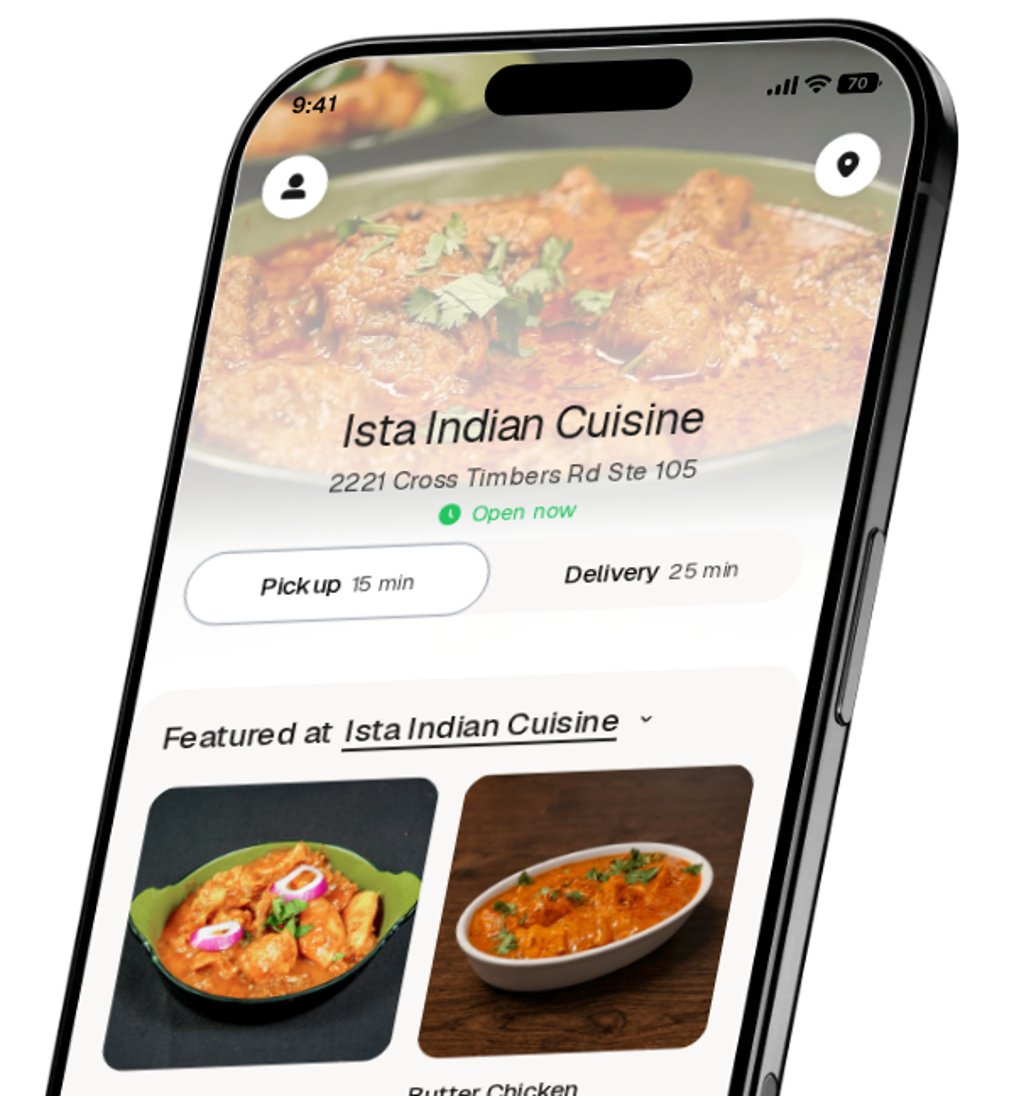 Ista Indian Cuisine app preview