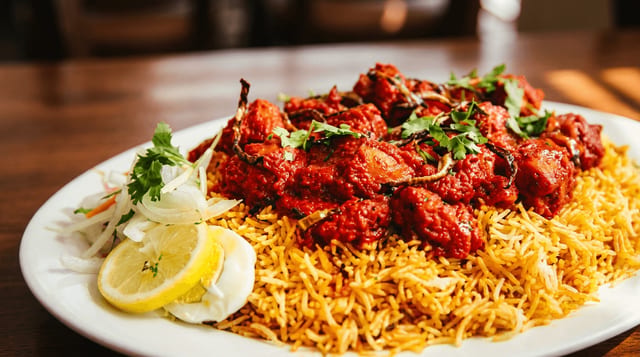 Mughlai Chicken Biryani.