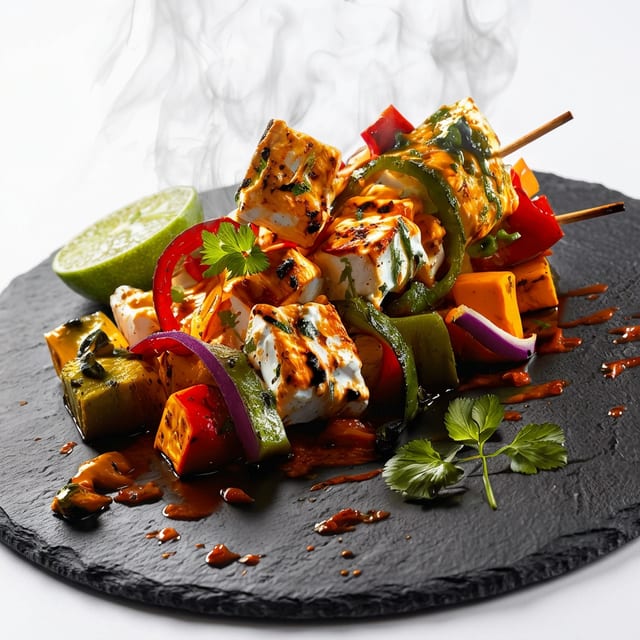 Paneer Tikka Shashlik.