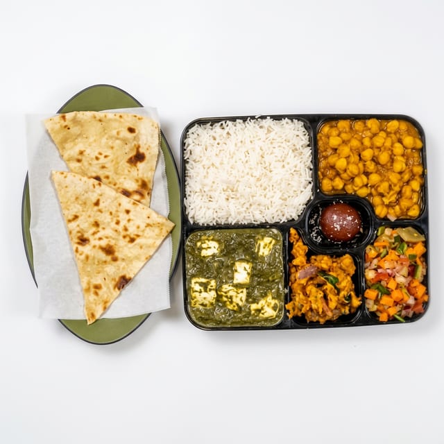 Saag (Spinach) Paneer-Lunch Box.